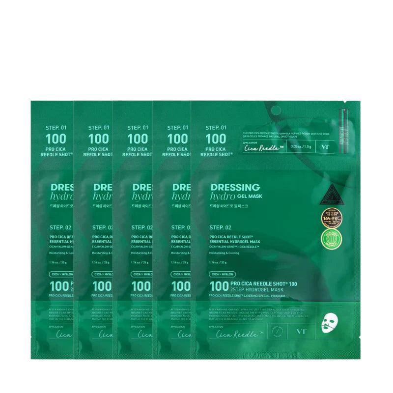 Pro Cica Reedle Shot 100 2 Step Hydrogel Mask Bundle (5pcs)