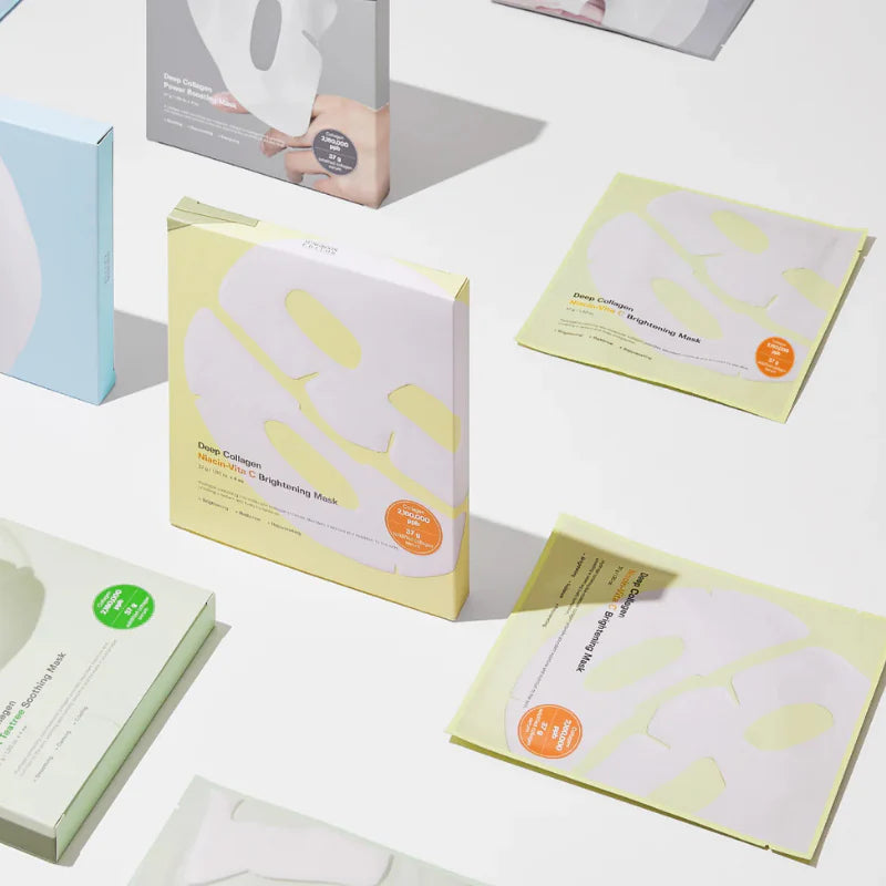 Deep Collagen Niacin Vita C Brightening Mask Bundle (4pcs)