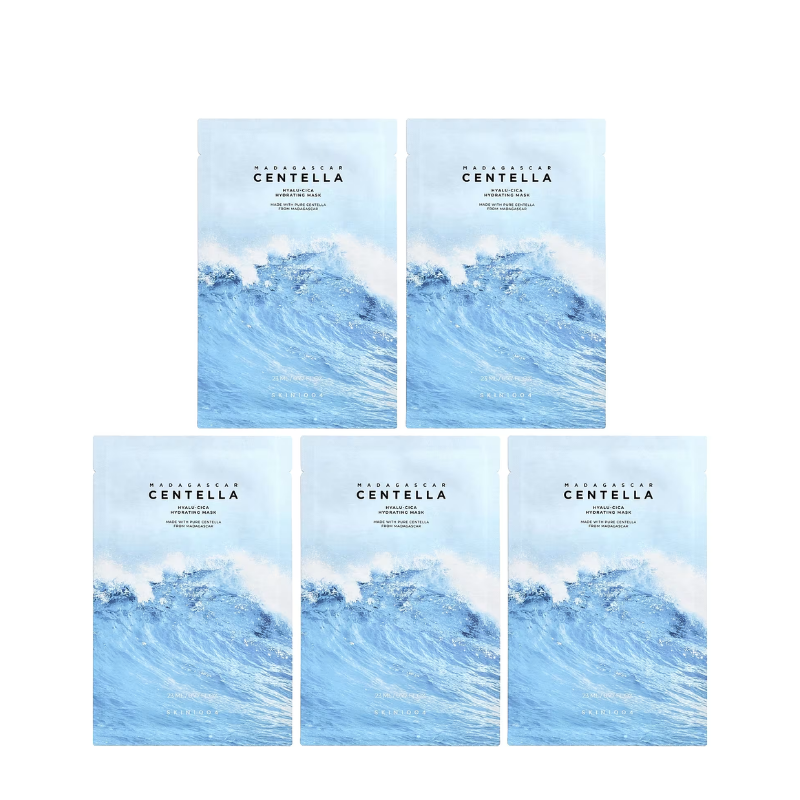 Madagascar Centella Hyalu-Cica Hydrating Mask - 5pcs