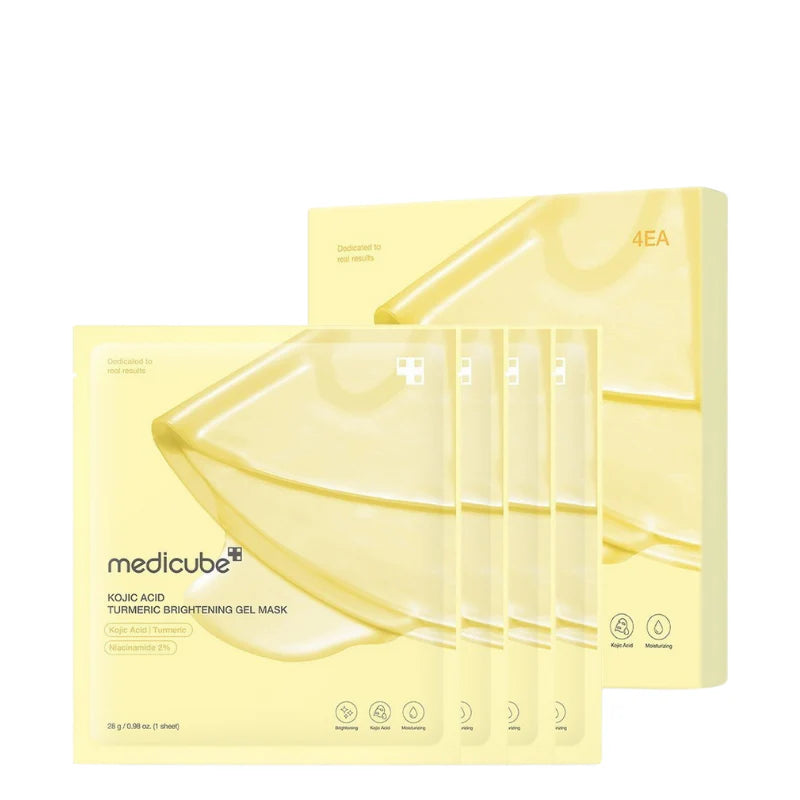 Kojic Acid Turmeric Brightening Gel Mask Bundle (4pcs)