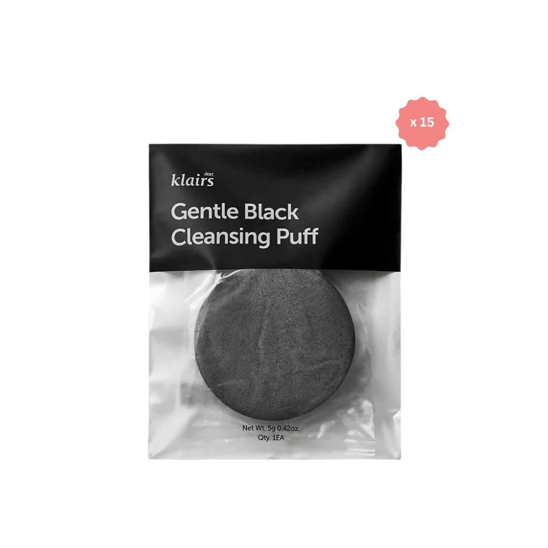 Gentle Black Cleansing Puff (15pcs)