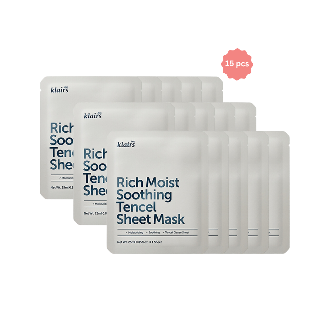 Rich Moist Soothing Tencel Sheet Mask Bundle (15pcs)