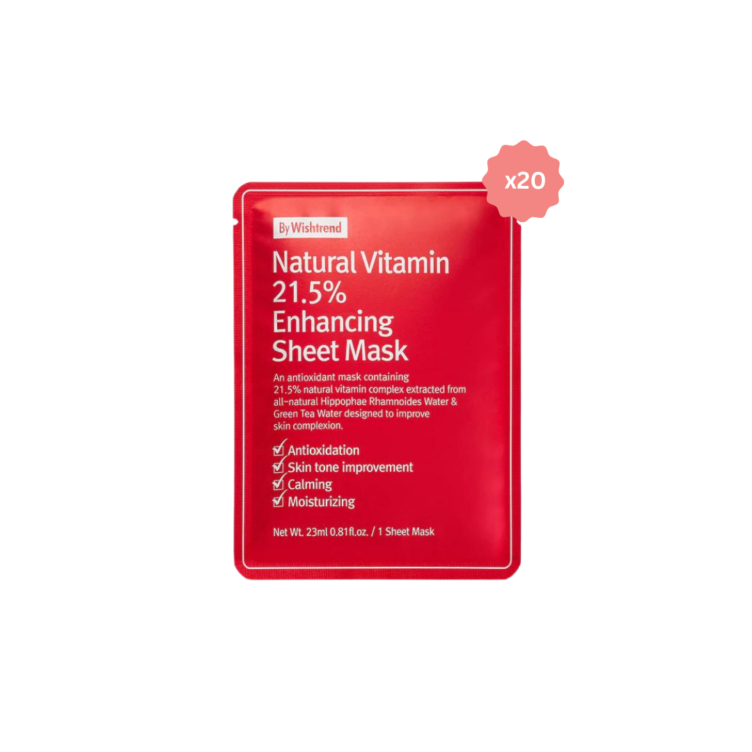 Natural Vitamin 21.5% Enhancing Sheet Mask (20pcs)