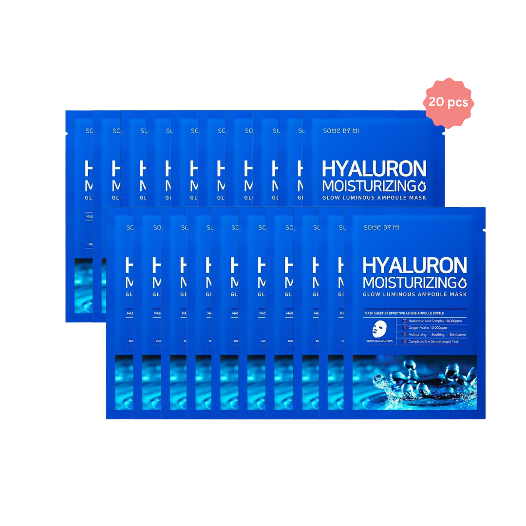 Hyaluron Moisturizing Glow Luminous Ampoule Mask Bundle (20pcs)