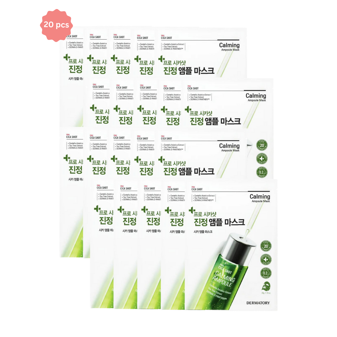 DERMATORY Pro Cica Shot Calming Ampoule Mask