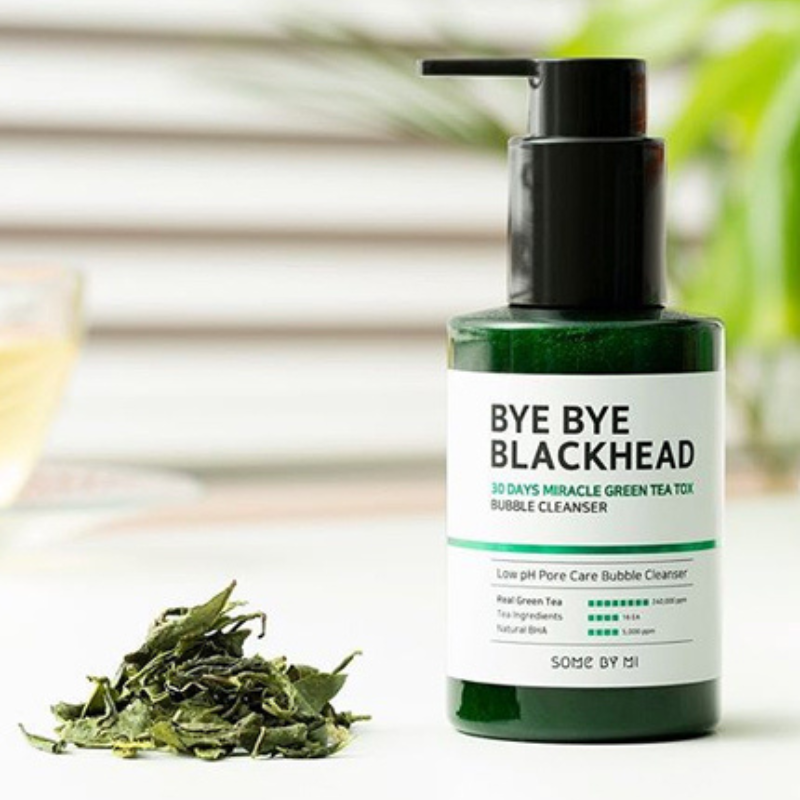 SOME BY MI Miracle Bye Bye 30 Days Blackhead Miracle Green Tea Tox Bubble Cleanser 