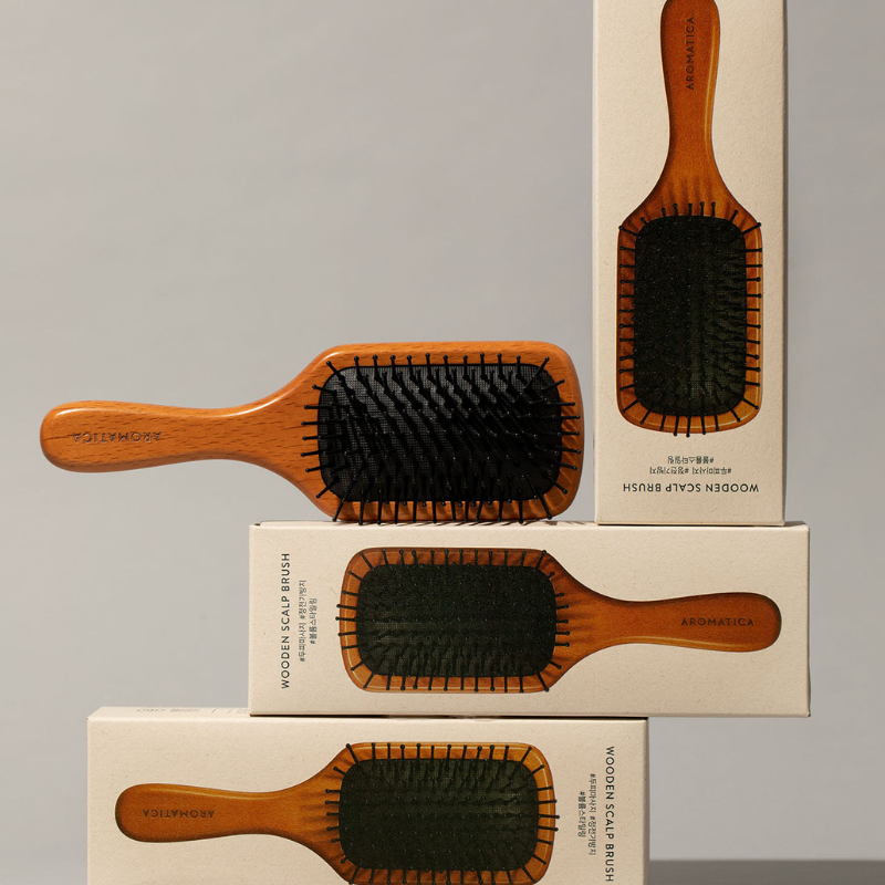 AROMATICA Wooden Scalp Brush