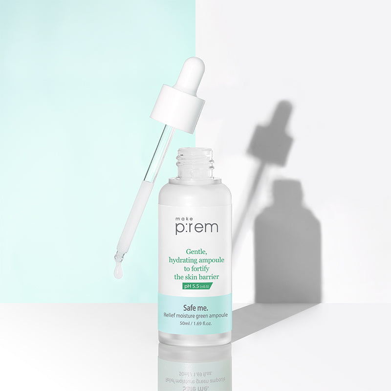 MAKE P:REM Safe Me. Relief Moisture Green Ampoule | MY BEAUTY IDOL