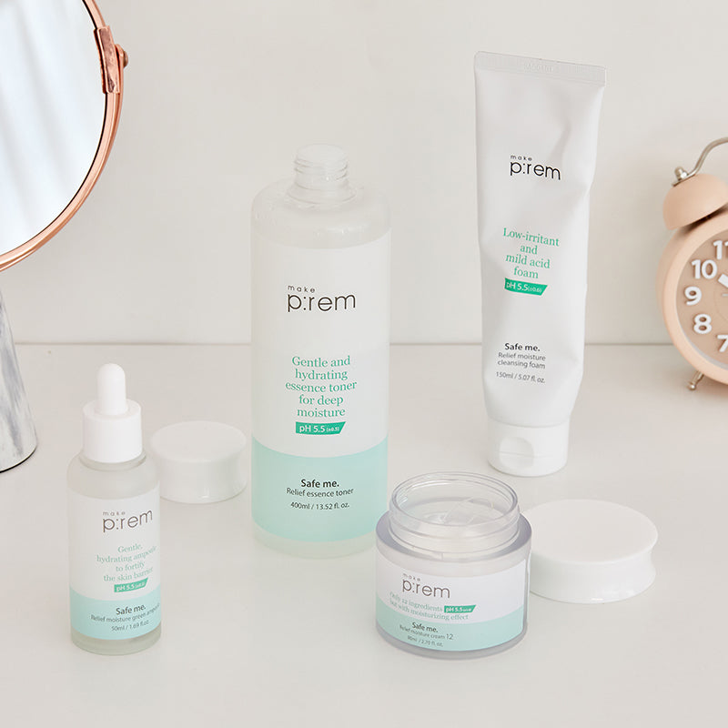 MAKE P:REM Safe Me. Relief Moisture Green Ampoule | MY BEAUTY IDOL