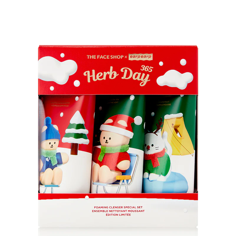 Herb Day 365 Foaming Cleanser Special Set (Christmas Edition)