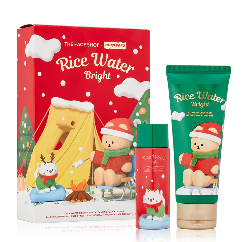 Rice Water Bright Facial Cleansing Foam & Oil Duo (Christmas Edition)